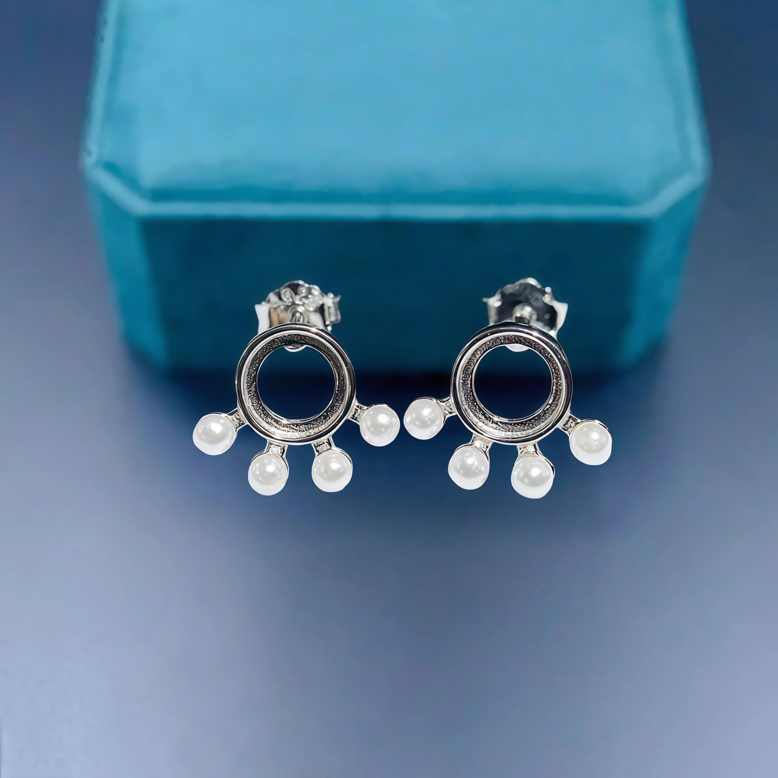 

Установка 5 мм, круглый камень, модный пустой держатель для сережек «сделай сам», стерлинговое серебро S925, тонкий дизайн, очаровательные трендовые ювелирные изделия для женщин