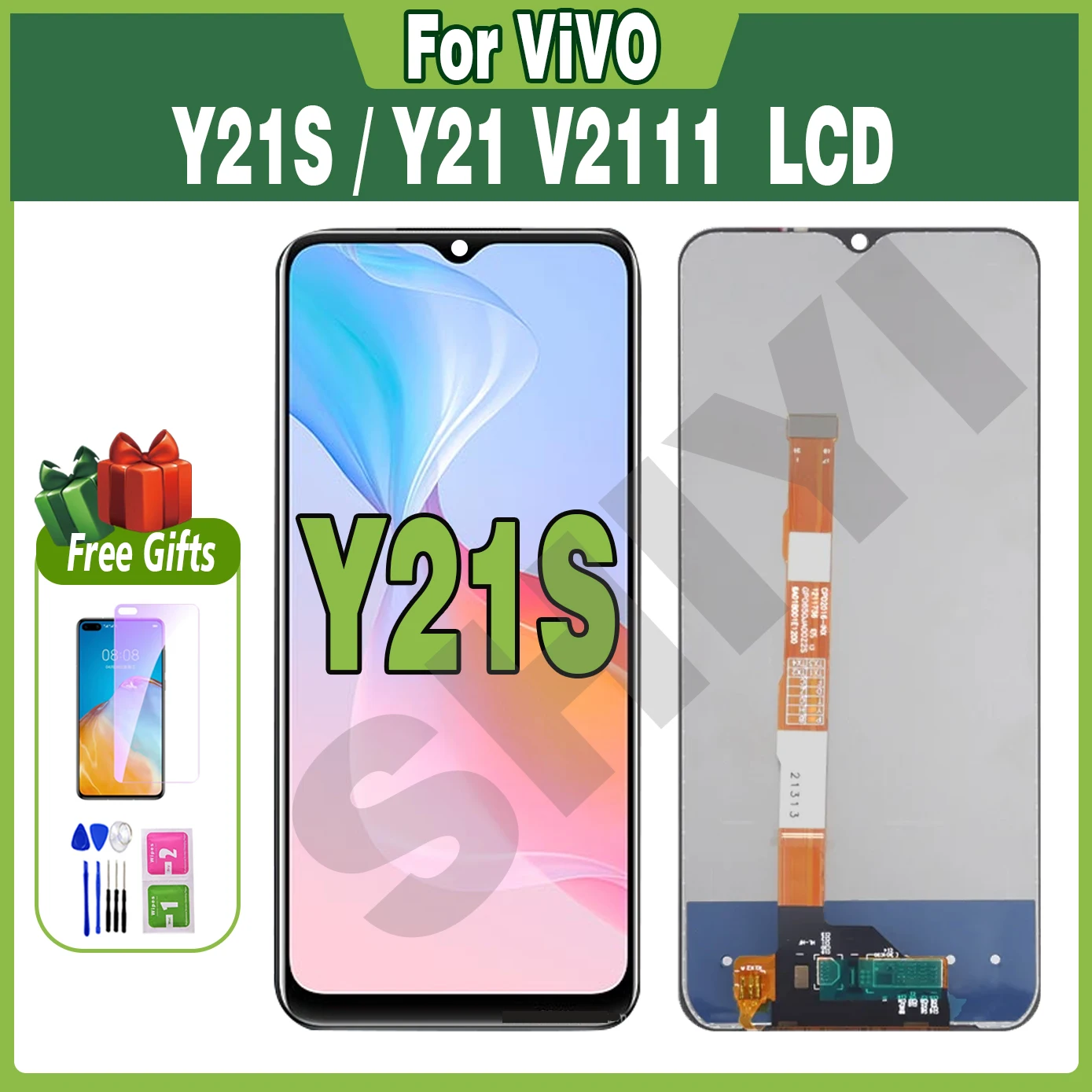 6.51'' 100% Tested LCD For VIVO Y21S V2110 LCD Digitizer Assembly Repair For VIVO Y21 V2111 Display Touch Screen With Frame