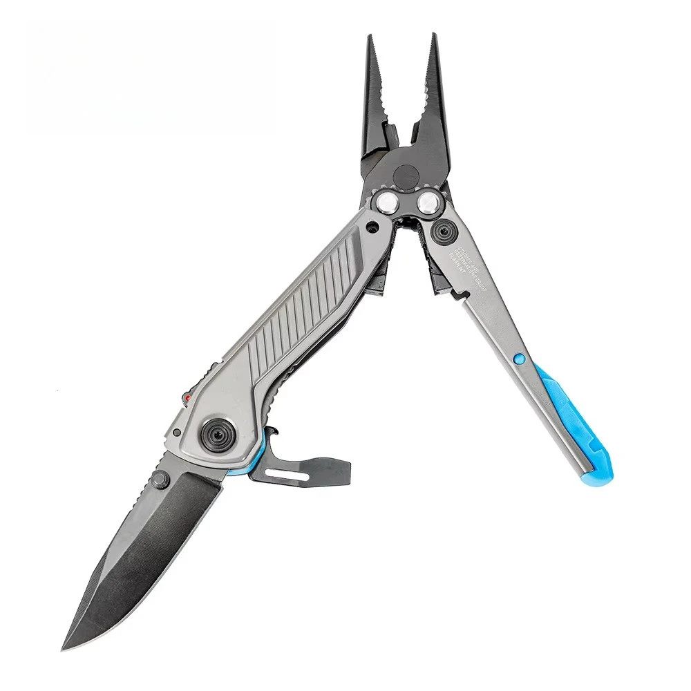 Flash MT- Urban Gray & Cyan Compact EDC Multi-Tool Pocketsize Multi-purpose Tool for Urban & Fast Access (29-55-02-41)