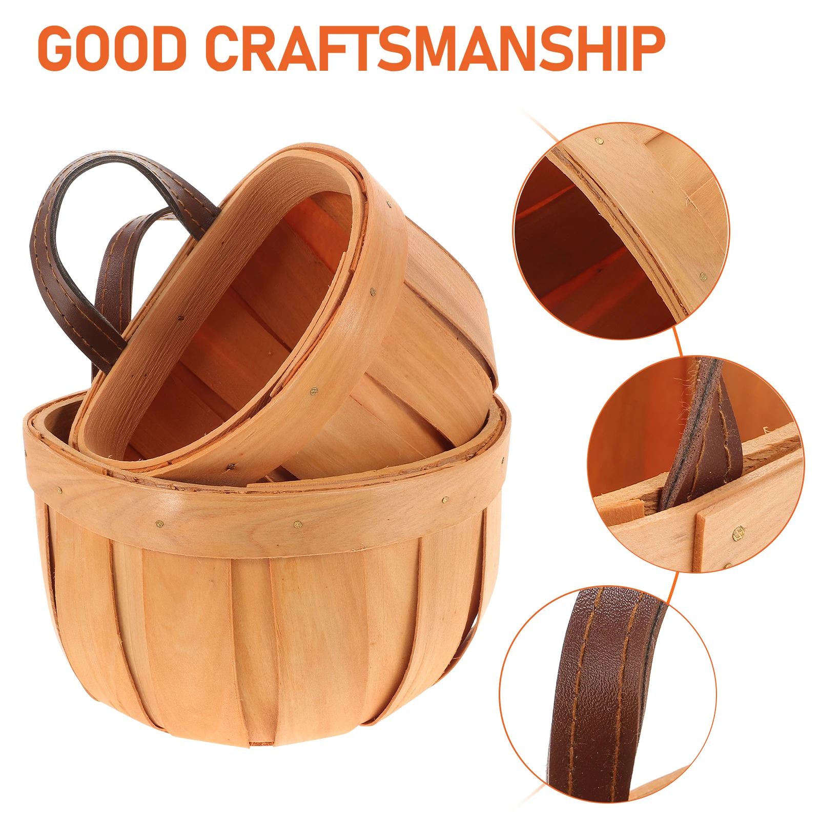 

2pcs Wood Chip Storage Hanging Vegetable Baskets for Kitchen Woven Hanging Storage Basket Space Saving Fruit Onion Tomato