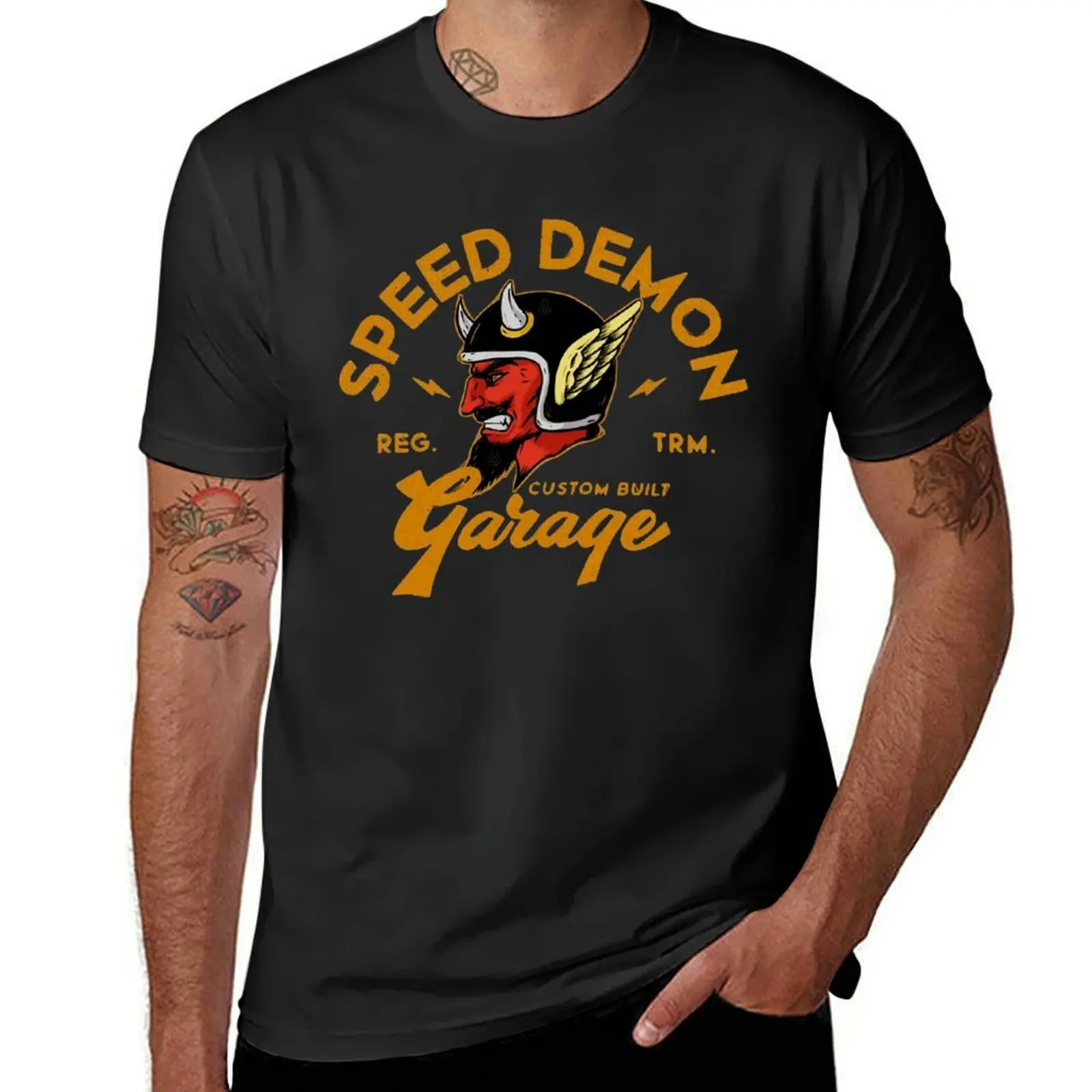 

speed demon garage T-Shirt boys whites korean fashion mens t shirts pack