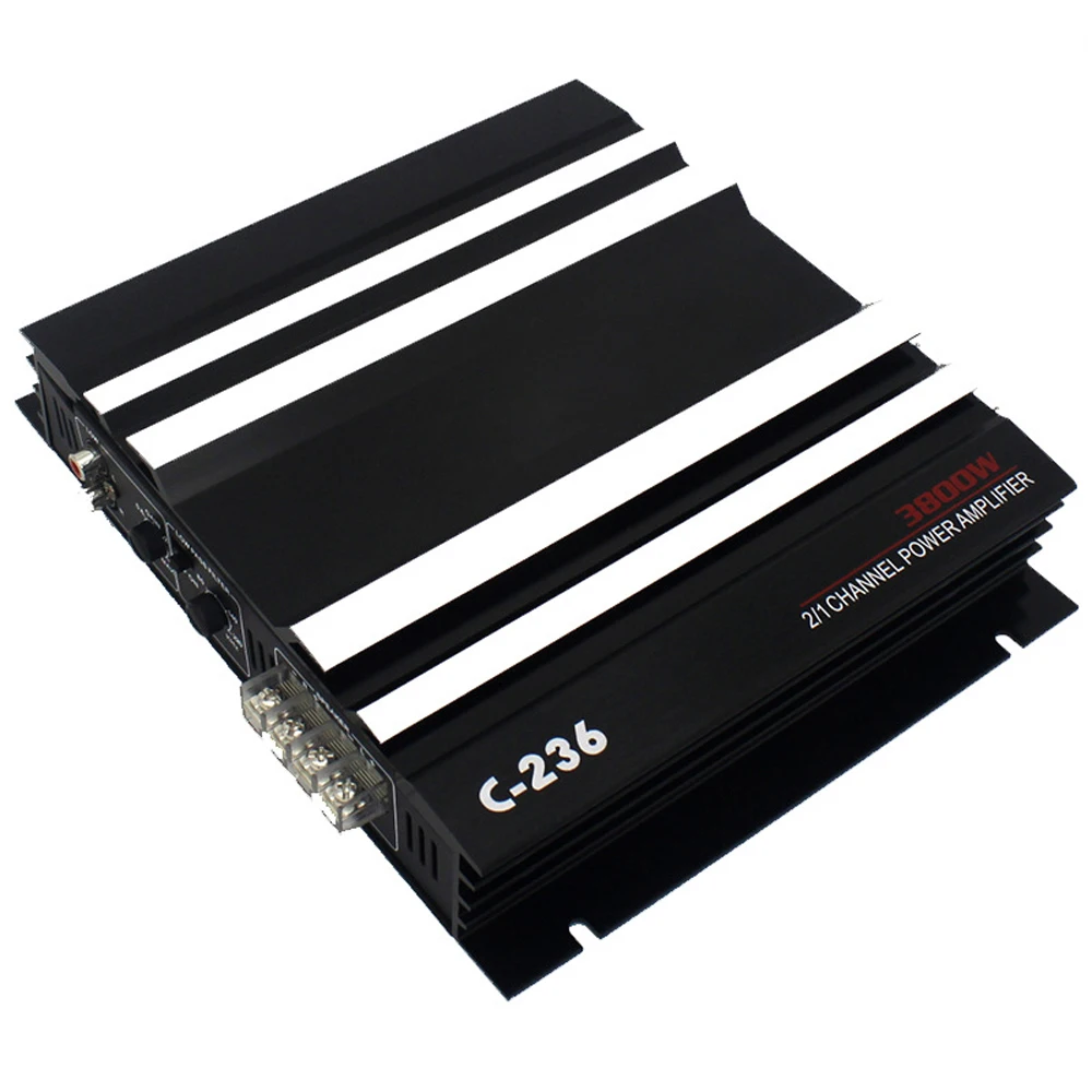 2-Channel Car Audio Amplifier 3800W High-Power Amp. Two-Way Stereo Power Amplifier