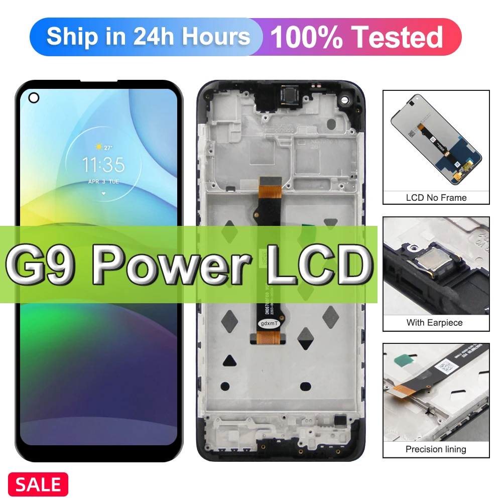 Pantalla LCD de 6,8 pulgadas para Motorola Moto G9 Power XT2091-3, XT2091-4, montaje de digitalizador táctil de repuesto para pantalla de alimentación G9