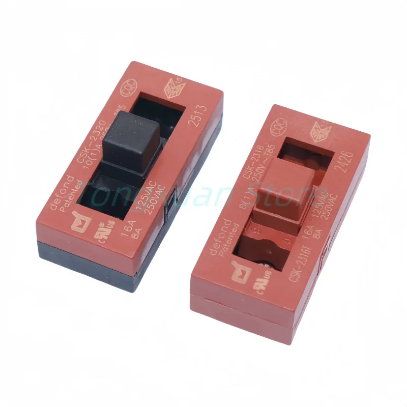 1pc Defond CSK-2316 CSK-2320 Electric Hair Dryer Switch 10A 8A 8Pins 3 Speed Positions Slide Switch LQ-103H JJ-15