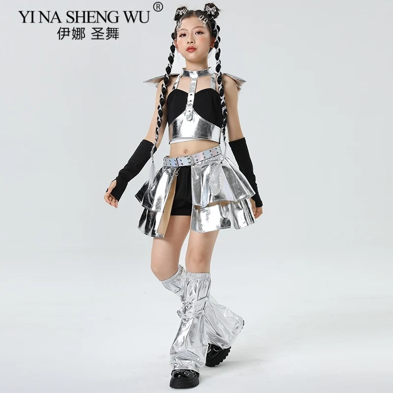 Kinder Jazz Dance Set K POP Tanz Wettbewerb Kostüme Mädchen Hip Hop Street Dance Schule Team Performance Dancewear für Kinder