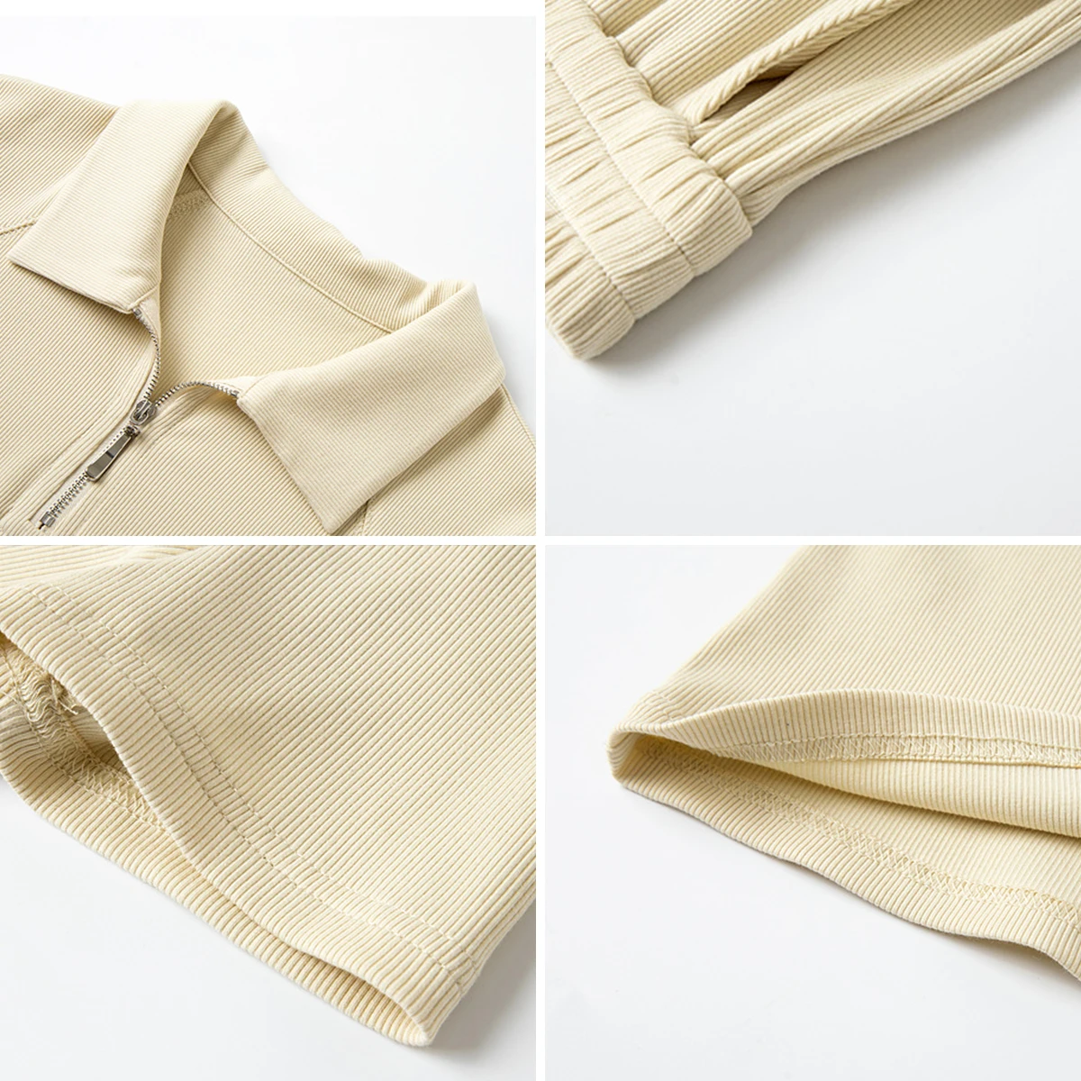 VIMLY 여성용 여름 트레이닝복 스포츠 레저 팬츠 세트 2종 세트 2025 여성 폴로넥 티셔츠 와이드 레그 스웨트 팬츠 M7793