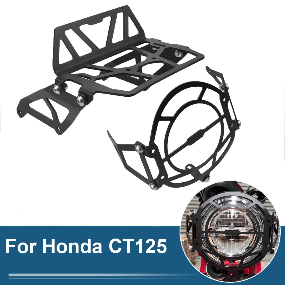 Motorcycle Headlight Upper Guard Front Rear Luggage Rack Holder Bracket For Honda CT125 Trail 125 Hunter Cub CT 125 2020- 2024