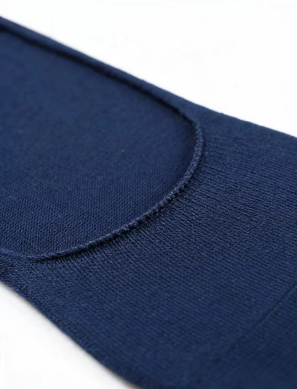 5 Pairs Random Navy Blue Invisible No Show Socks, Breathable Non-slip Low Cut Liner Socks