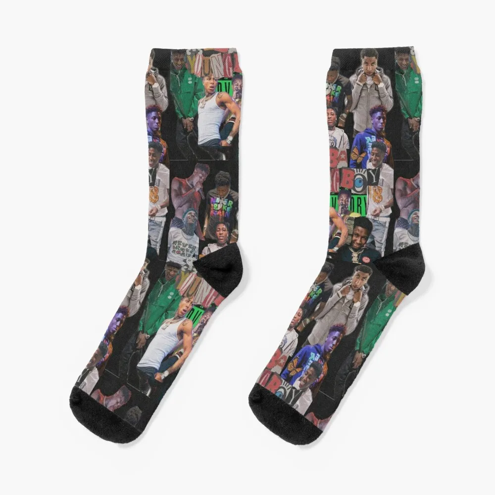 Young Boy Never Broke Again Socks christmass gift crazy moving stockings floral Socks Men Women's