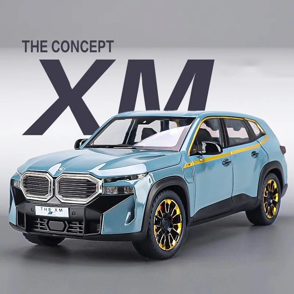 1:24 XM X5 합금 다이캐스트 모델 자동차 장난감 문 열림 소리와 빛 풀백 충격 흡수 시뮬레이션 차량 어린이용