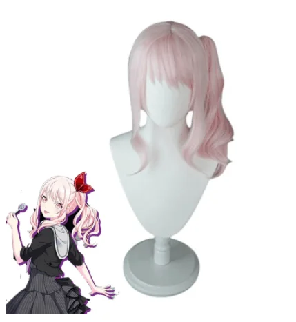 Rosa Akiyama Mizuki Cosplay Perücke Frauen Halloween Party Haar mit Pony Pferdeschwanz Haar Party Kostüm Anime