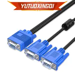 VGA Distributor 1 VGA Port Divided Into 2 VGA Ports Computer Synchronous Display Projector Connection Cable HD Video Extender