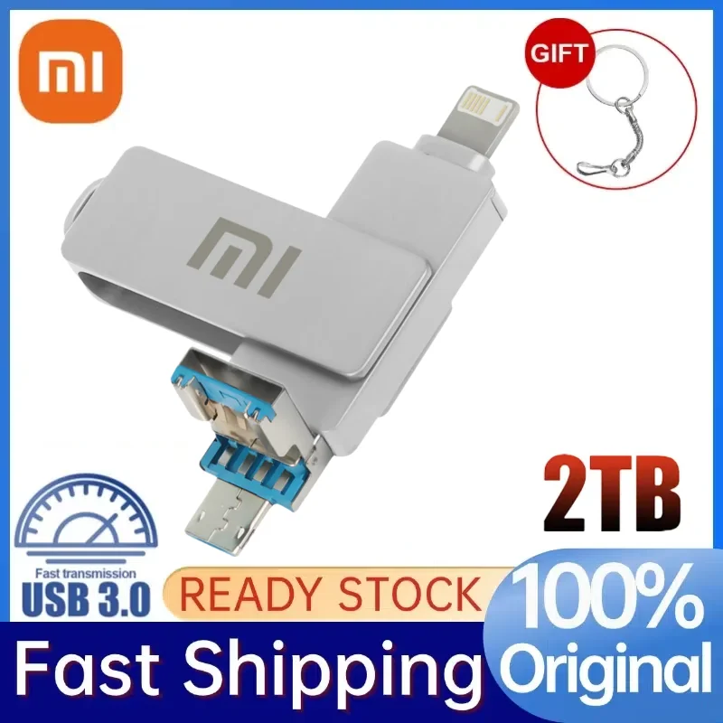 Xiaomi-USBフラッシュドライブ,512GB, 1テラバイト,TYPE-C,防水金属ペンドライブ,2テラバイト