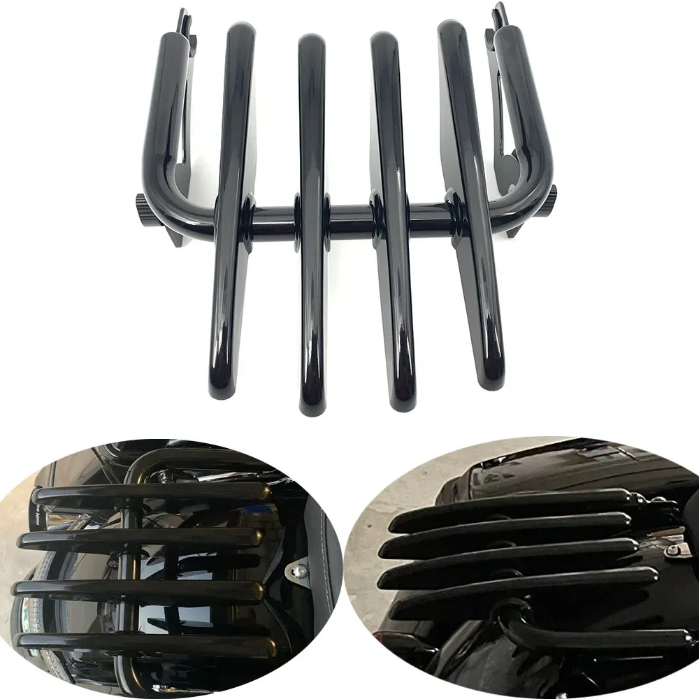 

Черный багажник Stealth для Harley Electra Street Glide Road King FLHX FLHT 2009-22