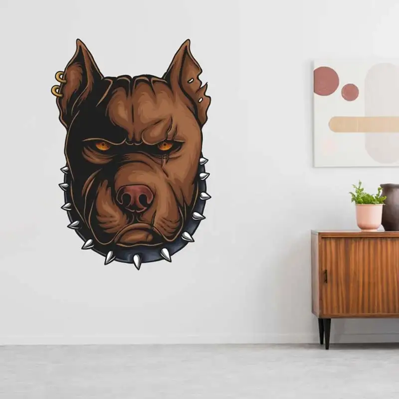 M704 Pitbull Hipster Dog Wall Sticker Removable Room  Home Decoration Decals for Bedroom Kitchen Living Room Walls Decor