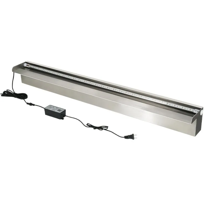 304 stainless steel water curtain curtain outdoor landscape flowing water waterfall outlet LED colorful courtyard background