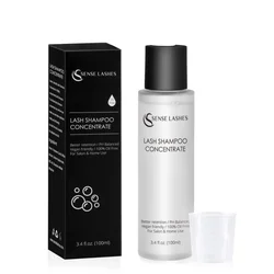 SENSE LASHES Lash Shampoo Concentrate No Stimulation Lash Cleanser DIY Professional Eyelash Extension Bath Foam Makeup Remover
