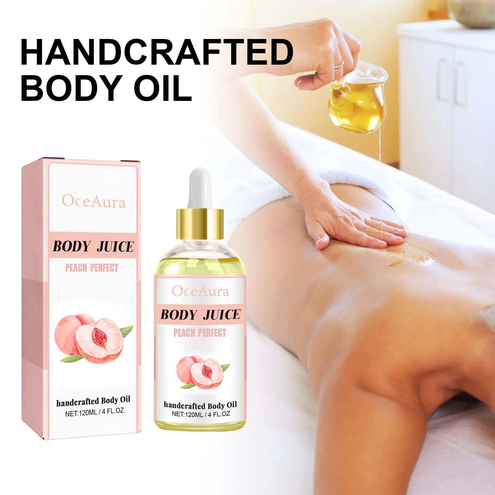 OCEAURA Handcrafted Body Oil Handcrafted Body Oil Body Oils For Women Dry Skin Massage Body Oil Moisturizing Relax 120ml