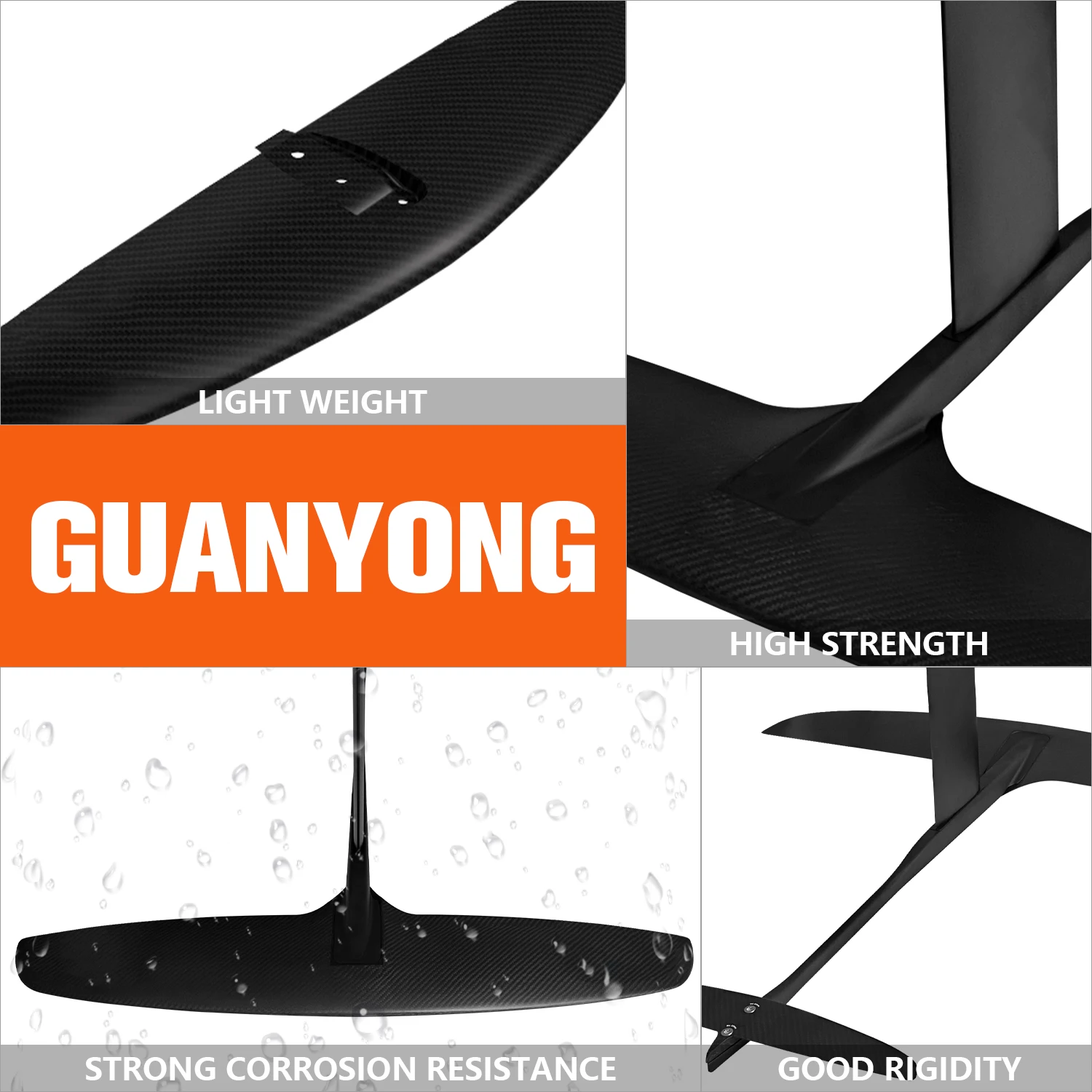 인기 판매 HPS700 알루미늄 카본 마스트 하이드로포일 (카이트서핑용) 초경량 하이드로포일 다운윈드 윙 (서핑용)