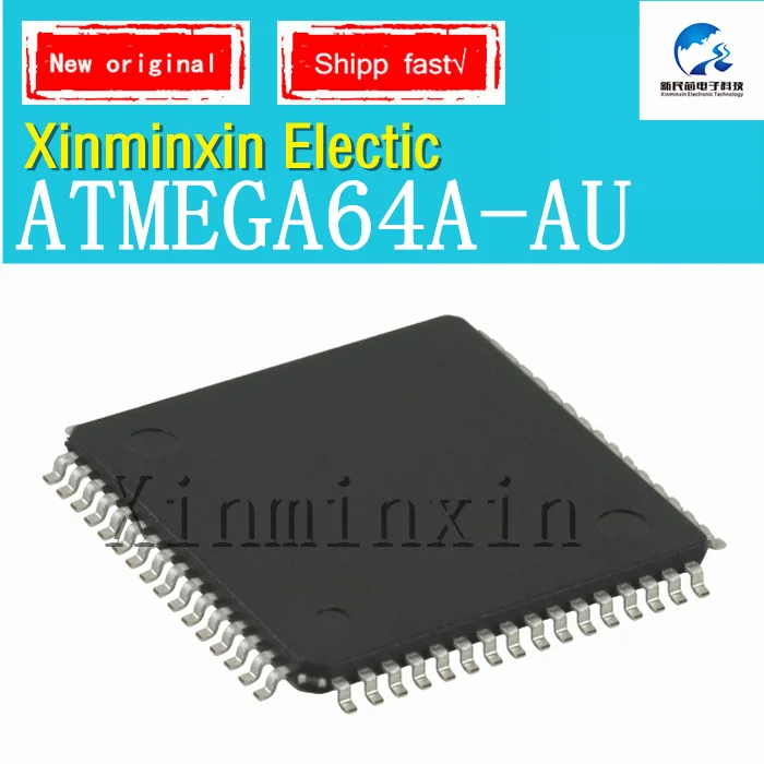 1-10 PÇS/LOTE ATMEGA64A-AU ATMEGA64A U-TH TQFP-64 IC Chip 100% Novo Original Em Estoque