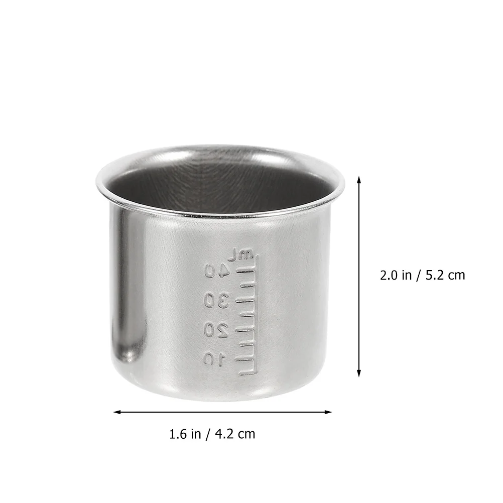 

8 Pcs Medicine Measuring Cup with Scale Labs Graduated Cups Stainless Steel Measure