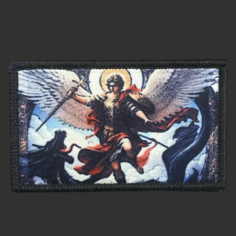 

Archangel Michael Patch Tactical Morale Badge Print Hook&Loop Military Backpack Clothing Decorative Accessory Sticker Armband
