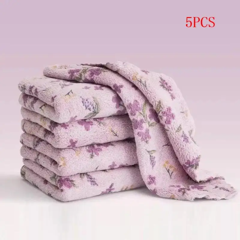 Dishcloth 5pcs Kitchen Cloths Drying Reusable Towels Cleaning Cloth Home Accessories Supplies Multi Purpose Cleaning Tool Gift