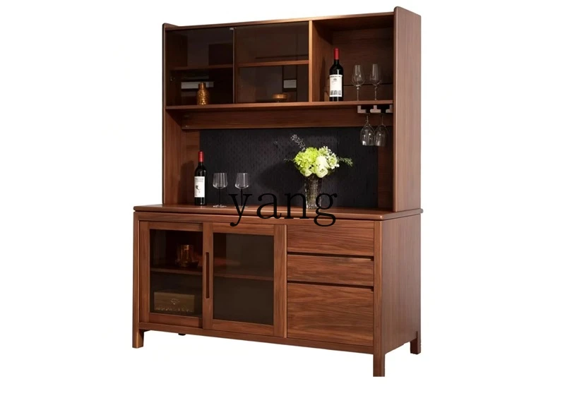 

LMM Modern Chinese Ebony Side Cabinet Storage Counter Modern Chinese Restaurant Furniture