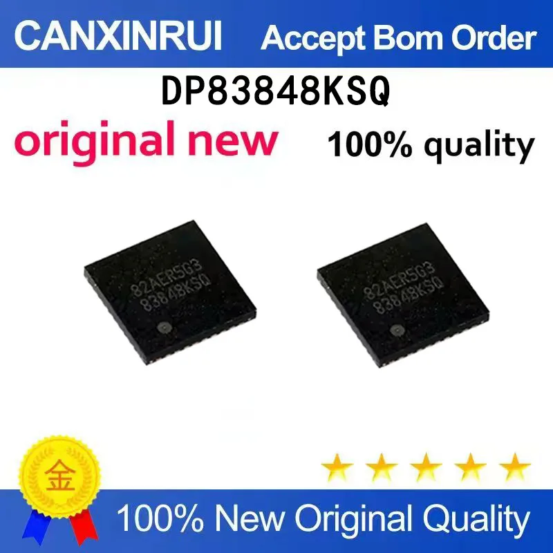 (5pcs-100pcs）Brand new stock DP83848KSQ silk screen 83848KSQ transceiver QFN-40