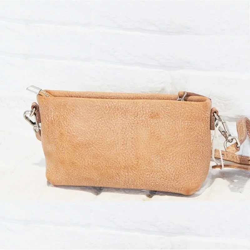 

Винтажная сумка, женские сумки через плечо из натуральной кожи, новинка 2025, модная сумка через плечо для телефона, простая маленькая сумка в стиле ретро, кошелек