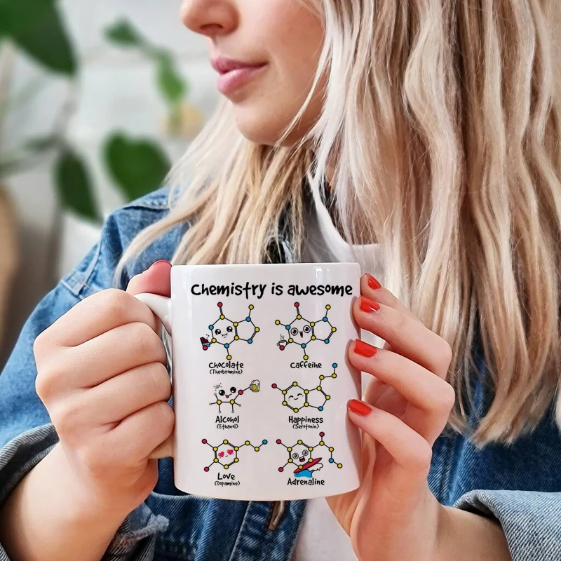 Chemistry Is Awesome Creative Coffee Mug 350ml Ceramic Tea Cup Research Institute Office Coffee Mug