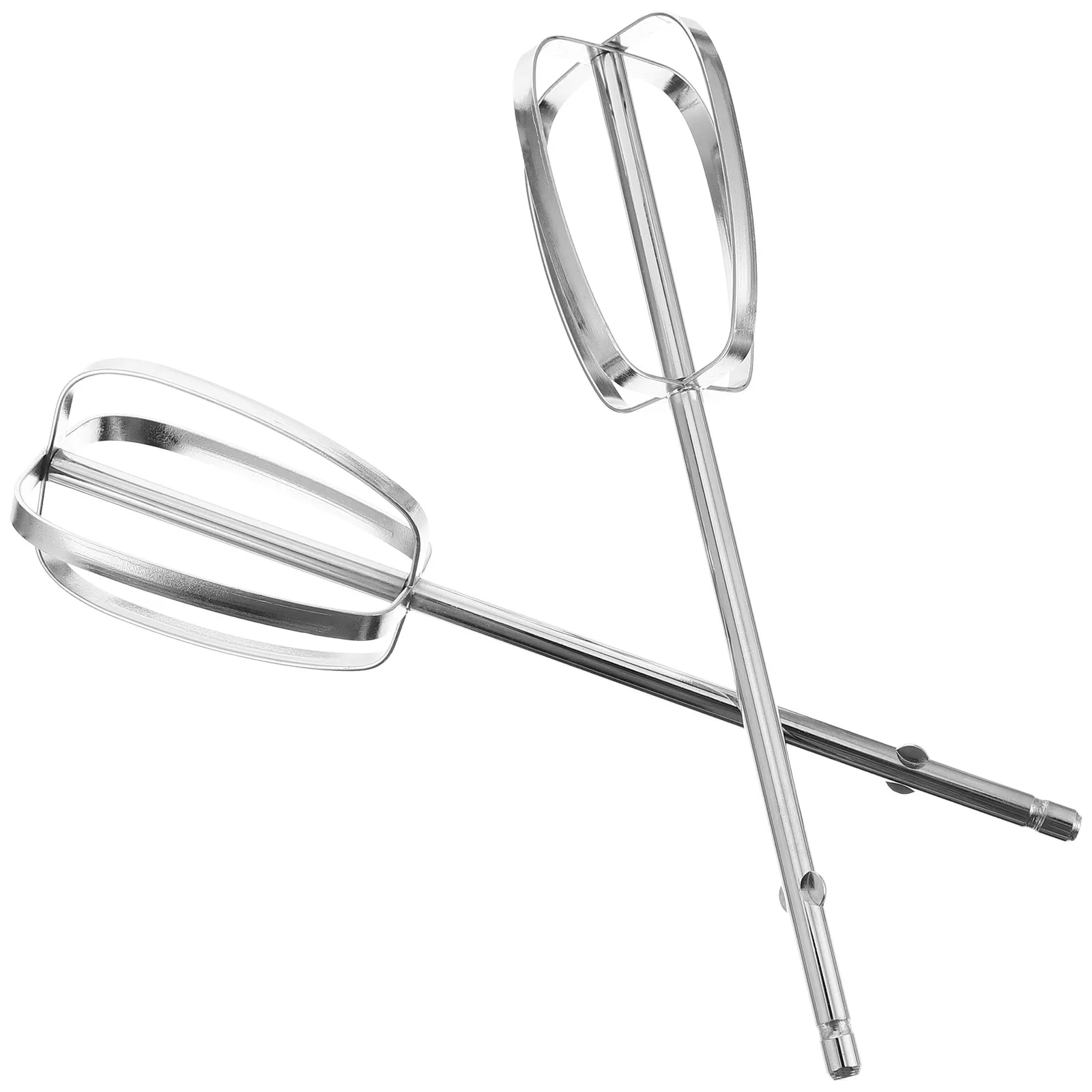 1Pair Egg Beating Stirrer Stainless Steel Whisk Ergonomic Handheld Kitchen Baking Tool Cream Mixer Milk Mixer Egg Blending Tool