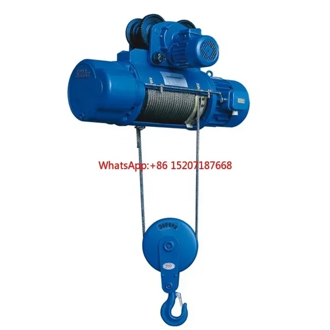 Electric Wire Rope Hoist Provided Wire Rope Lift Electric Winch 2 Tons CD MD Electric Hoist with High Quality Construction Hoist