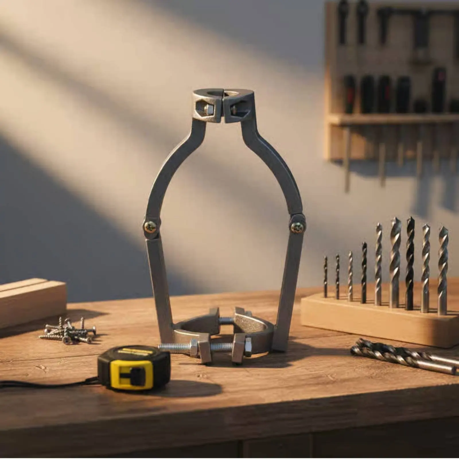 

Hand Drill Tenoning Bracket Sturdy Duty Tenoning Fixed Bracket Bench Drill Mortiser Converter Easy Installation for Woodworkers
