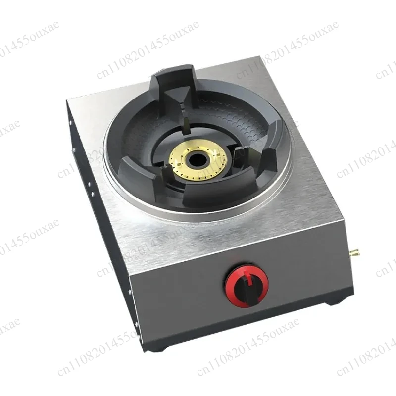 Household Single Burner Gas Stove Shaped Design Pulse Electronic Ignition LPG Cooktop Thickened Stainless Steel Panel