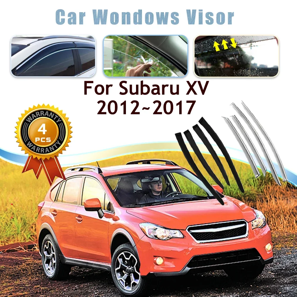 

Car Window Visors For Subaru XV Crosstrek GP 2012~2017 Sun Rain Guard Deflector Weathershields Awning Trim Cover Car Accessories