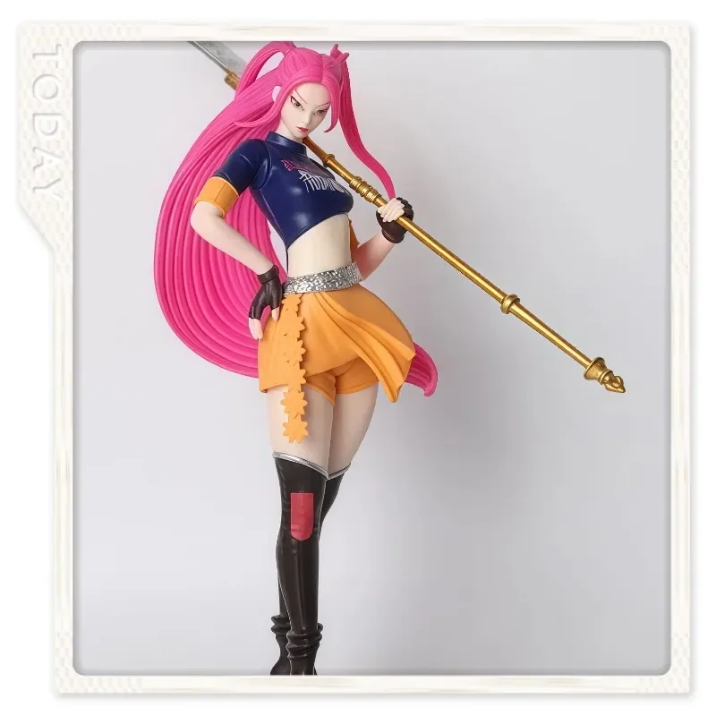 

Pink Hair Anime Girl With Spear Statue - Detailed Pvc Figure, Hunting Witch Style Collectible Model