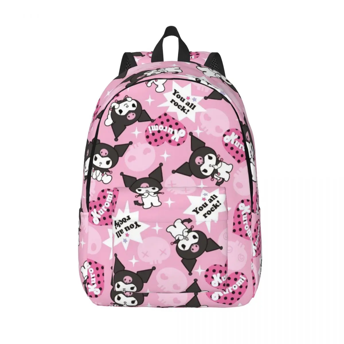 

Kuromi Cartoon Teenage Backpack Durable High School Hiking Travel Daypack for Men Women Laptop Computer Canvas Bags