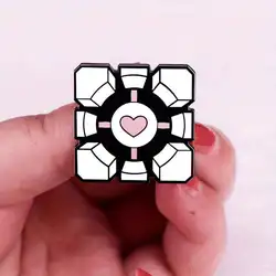 Funny Portal Game Companion Love Brooch Badge Clothing Bag Decors Jewelry Gift