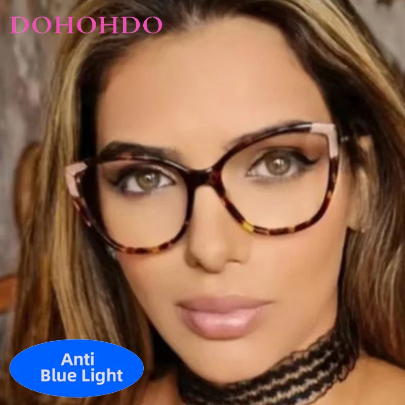 

Trendy Retro Brand Designer Metal Cat Eye Blue Light Blocking Glasses Optical Glasses Men Women Computer Glasses For Gaming Очки