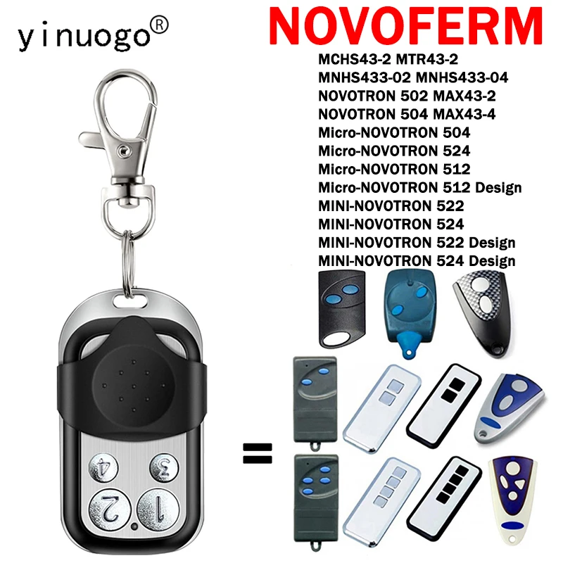 NOVOFERM Remote Control 433MHz MTR43-2 MCHS43-2 TROMATIC MNHS433 MINI-NOVOTRON 502 504 512 522 524 Design NOVOFERM 502 433.92MHz