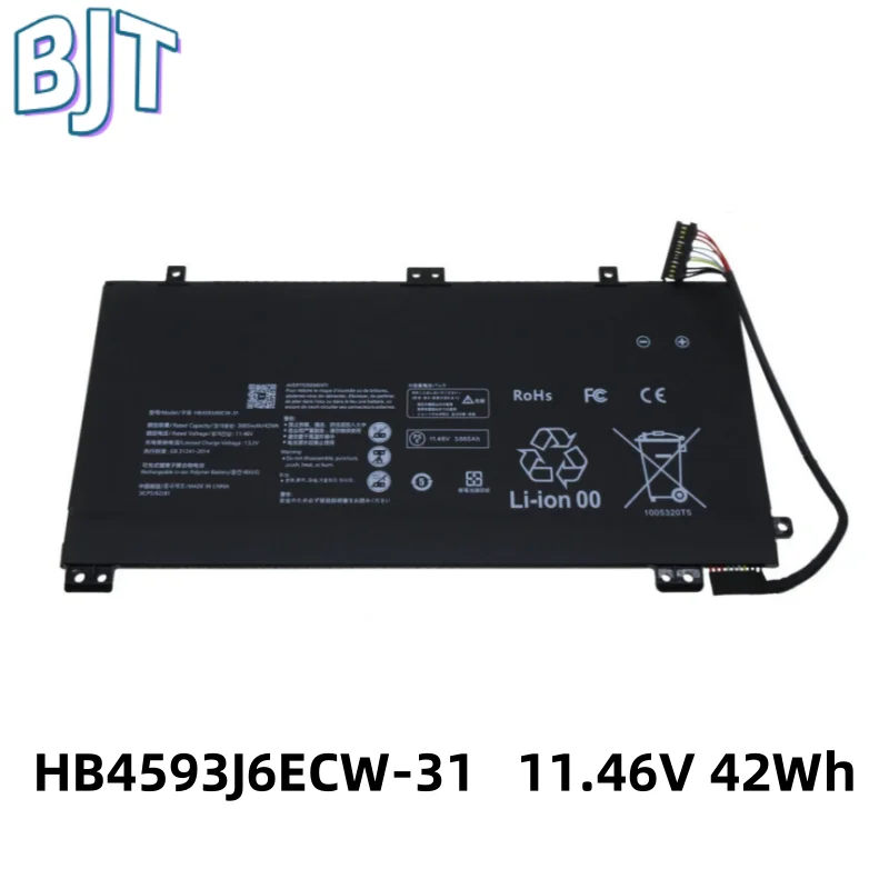 New HB4593J6ECW-31 Laptop Battery 11.46V 42Wh For Huawei Matebook 13(2020) WRT-WX9 W29 W19 W09 WRTB-WFE9L WAH9L WFH9L WFH9F