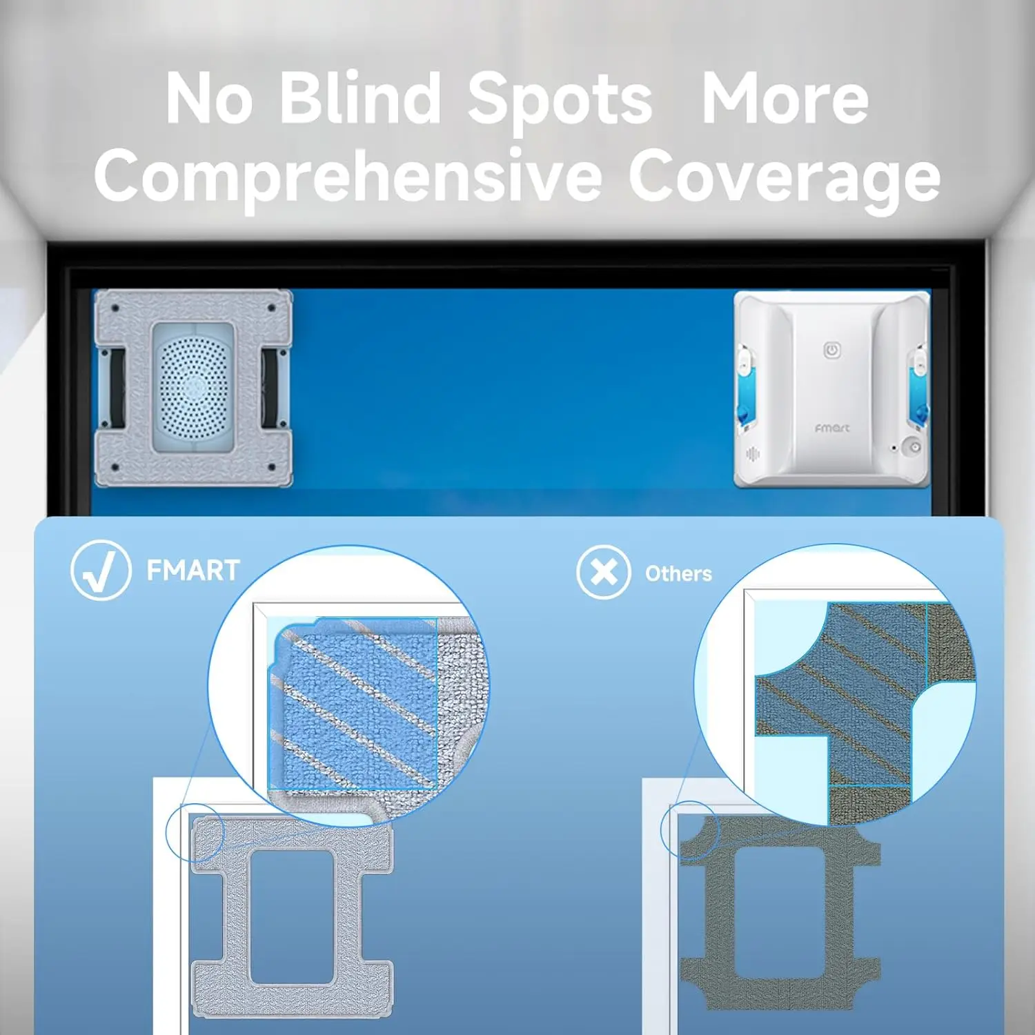 Robot per la pulizia delle finestre W7, spruzzatore ad ultrasuoni bifacciale, forte aspirazione 4000 Pa, robot pulitore per finestre a arrampicata fissa, AI