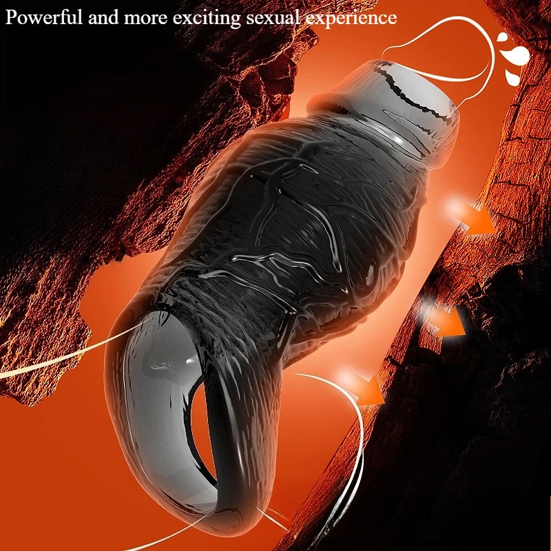 توسيع القضيب كم القضيب موسع الواقي الذكري الانتصاب خاتم الديك تأخير القذف الجنس لعب للرجال الكبار لعبة الجنس متجر