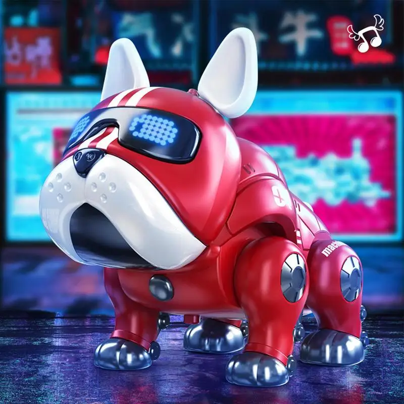 Dance Music Bulldog Robot Intelligent Interactive Dog With Light Toys For Children Kids Early Education Baby Toy Boys Girl