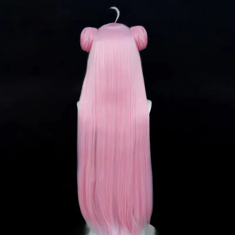 قطعة واحدة من شعر مستعار تنكري طويل مفرود وردي اللون للفتيات مع كعكة منفصلة وشعر طويل فضفاض #2