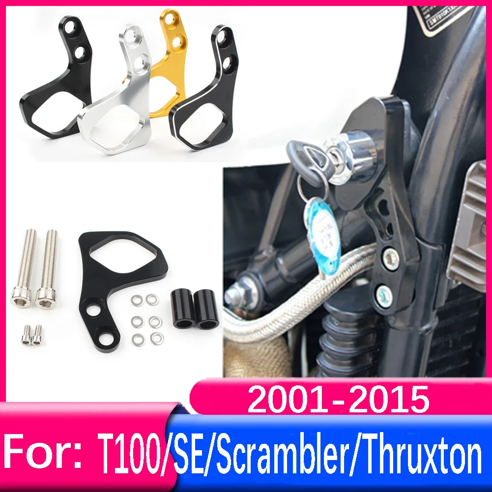 For Triumph Bonneville T100 SE Scrambler Thruxton Motorcycle Ignition Device Key Bracket Modify Decorative Accessories Left Side