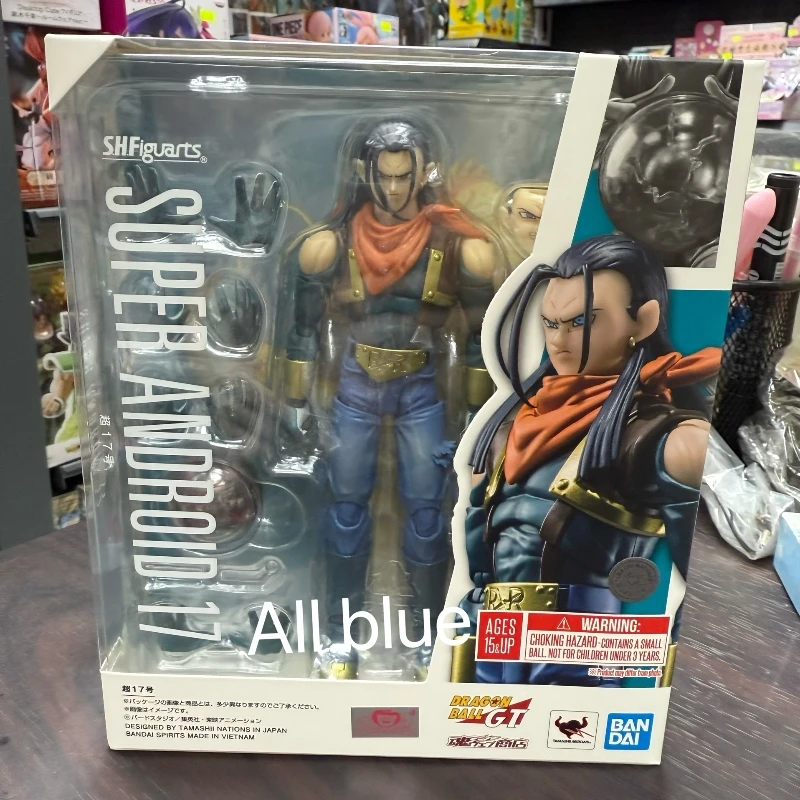 In Stock Dragon Ball Gt Super Android 17 S.H.Figuarts Action Figures Shf Original Bandai  Anime Customized Collection Model Toys