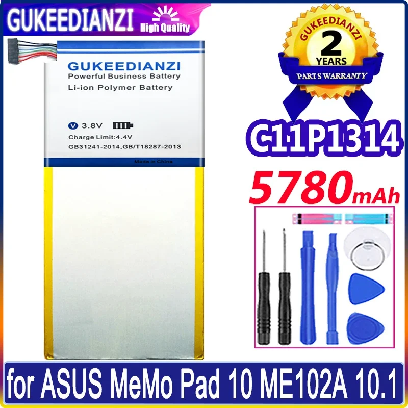 

Аккумулятор GUKEEDIANZI 5780 мАч C11P1314 для ASUS MeMo Pad 10 ME102A 10,1, аккумуляторы