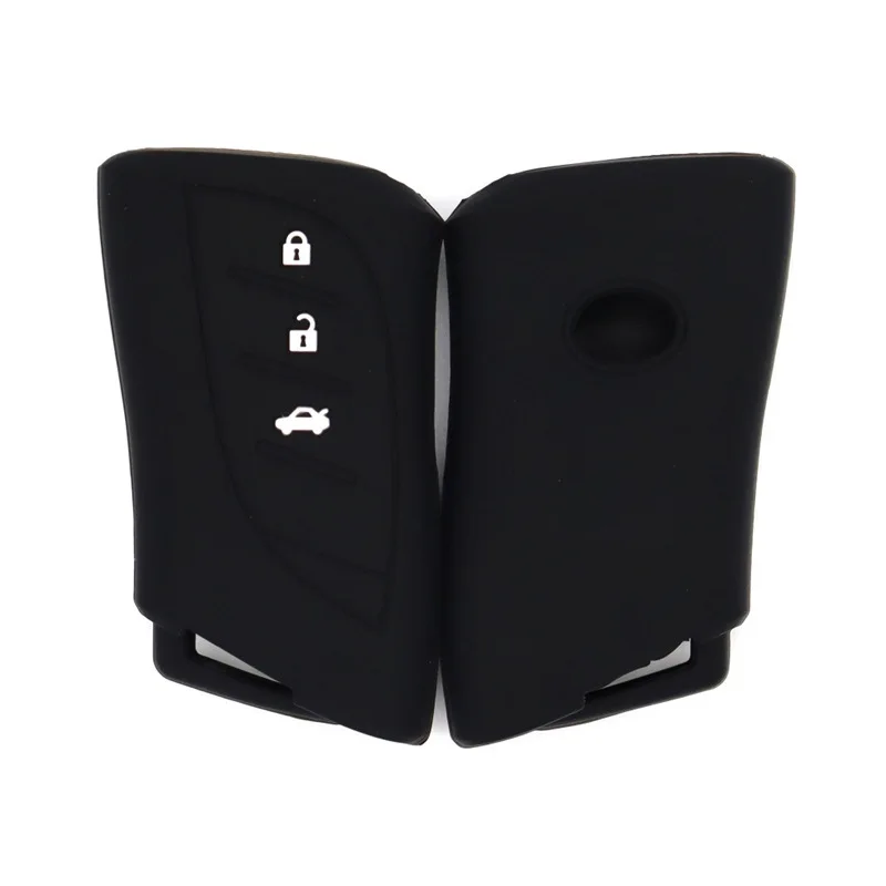حافظة مفاتيح سيارة من السيليكون لكزس الجديد - إصدار مفتاح ذكي بـ 3 أزرار، غطاء واقٍ، مضاد للخدش ومتين للسيارات